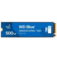 WD SSDl Blue SN5000 SSD M2.2280 PCIe 4.0 500Gb, 5000MBs/4000MBs, TBW 300, WDS500G4B0E, 1 year