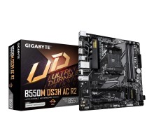 Материнская плата Gigabyte B550M DS3H AC R2 Soc-AM4 AMD B550 4xDDR4 mATX AC`97 8ch(7.1) GbLAN RAID+HDMI+DP