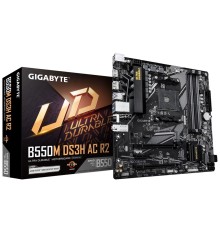 Материнская плата Gigabyte B550M DS3H AC R2 Soc-AM4 AMD B550 4xDDR4 mATX AC`97 8ch(7.1) GbLAN RAID+HDMI+DP
