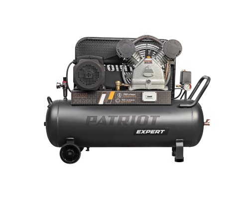 [Компрессоры, Пневматическое оборудование] Компрессор PATRIOT KRX 700 L100 D [545302340] { поршневой, ременной, масляный, 700 л/мин, 100 л, 10 бар, 4 кВт, 400 В }
