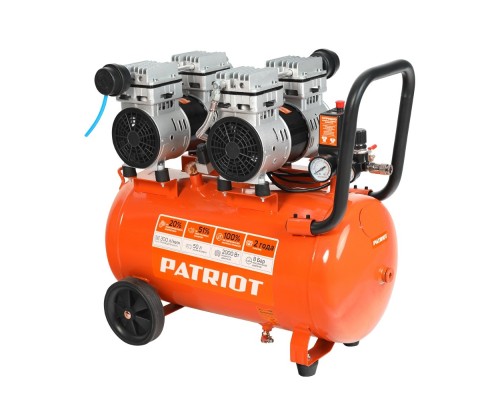 [Компрессоры, Пневматическое оборудование] Компрессор Patriot поршневой безмасляный WO 50-300 [525301925] { 300 л/мин, 8 бар, 2000 Вт, 50 л, быстросъем и 