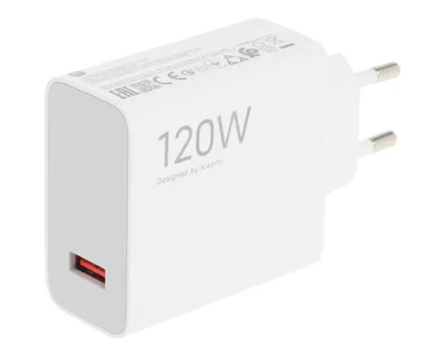 [ Аксессуар] Xiaomi 120W HyperCharge Combo (Type-A) EU 120W 6A (PD+QC) USB универсальное белый (BHR9462EU) Сетевое зар./устр. 