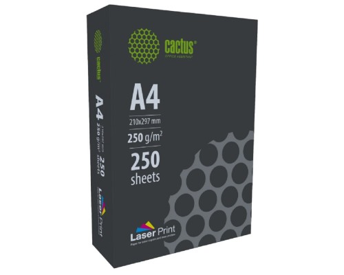 [Бумага] Бумага Cactus CS-LPA4250250 A4/250г/м2/250л./белый для лазерной печати