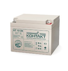Контакт АКБ КТ 12-26 12V/26Ah {клемма Б-М5 (под болт М5), ДхШхВ 174х166х126мм, масса 7,40 кг, срок службы 5-7 лет}