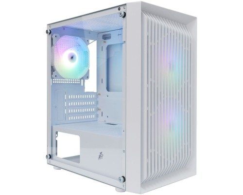 [Корпус] 1STPLAYER BLACK.SIR BS-2 ARGB White / mATX / 3x120mm ARGB fans / BS-2-WH-3F7-W