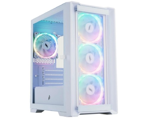 [Корпус] 1STPLAYER TRILOBITE T4-G GLASS ARGB White / mATX / 4x120mm ARGB fans / T4-G-WH-4FS7-W