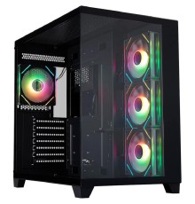 1STPLAYER MEGAVIEW MV8-TP ARGB Black / ATX / 4x120mm ARGB fans / MV8-TP-BK-3FC7R-1FC7