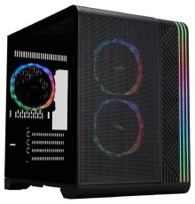 1STPLAYER VT5 ARGB Black / mATX / 3x120mm ARGB fans / VT5-BK-3FS7