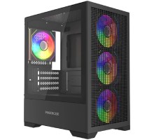 Powercase Mistral Micro B315, Tempered Glass, 4x 120mm ARGB PWM Fan, чёрный, mATX  (CMMB315-A4)