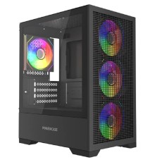 Powercase Mistral Micro B315, Tempered Glass, 4x 120mm ARGB PWM Fan, чёрный, mATX  (CMMB315-A4)