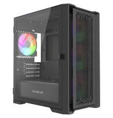 Powercase ByteFlow Micro Black LE, Tempered Glass, 4х 120mm ARGB PWM fans, чёрный, mATX [без встроенного хаба] (CAMBFB-A4-LE)