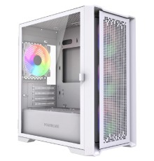Powercase ByteFlow Micro White LE, Tempered Glass, 4х 120mm ARGB PWM fans, белый, mATX [без встроенного хаба] (CAMBFW-A4-LE)