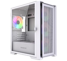 Powercase Alisio Micro X4W V2 LE, Tempered Glass, 4х 120mm ARGB PWM fans, белый, mATX [без встроенного хаба] (CAMCXW-A4-LE)