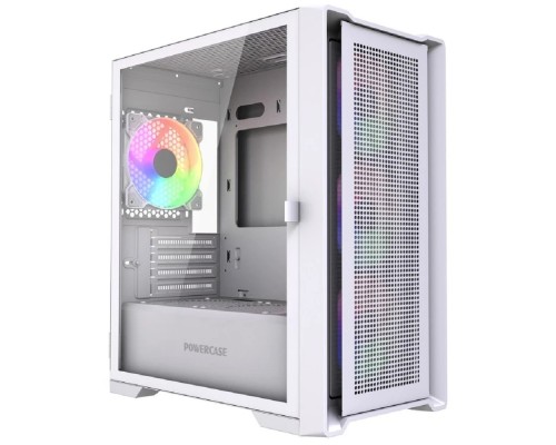 [Корпус] Powercase Alisio Micro X4W V2 LE, Tempered Glass, 4х 120mm ARGB PWM fans, белый, mATX [без встроенного хаба] (CAMCXW-A4-LE)
