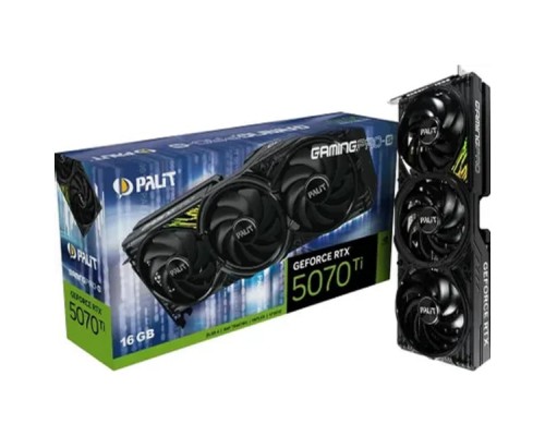 [Видеокарта] Видеокарта Palit PCI-E 5.0 PA-RTX5070Ti GAMINGPRO-S NVIDIA GeForce RTX 5070TI 16Gb 256bit GDDR7 2295/28000 HDMIx1 DPx3 HDCP Ret