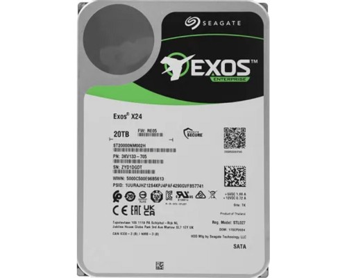 [Жесткий диск] 20TB Seagate Exos X24 (ST20000NM002H) {SATA 6Gb/s, 7200 rpm, 512mb buffer, 3.5