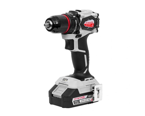 [Дрель, Шуруповерт] ИНТЕРСКОЛ ДА-13/18В 55 бесщеточная аккум. дрель-шуруп. Li-ion АПИ [952.2.2.70] { кейс, 2 аккум. 2,5Ач, ЗУ }