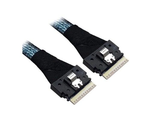 [Сетевое оборудование] Broadcom 05-60007-00 Cable, x8 8654 to 1x8 8654, 1M. To Controller SFF-8654 (SlimSAS), To Devices/Backplane 1 x8 SFF8654 SlimSAS