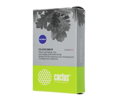 [Расходные материалы] Картридж матричный Cactus CS-ERC38B/R черный/красный для Epson ERC 30/34/38, UT2000/4000