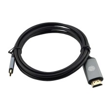 Кабель аудио-видео Cactus CS-USBC-HDMI-2-2 USB Type-C (m)/HDMI (m) 2м. позолоч.конт. черный