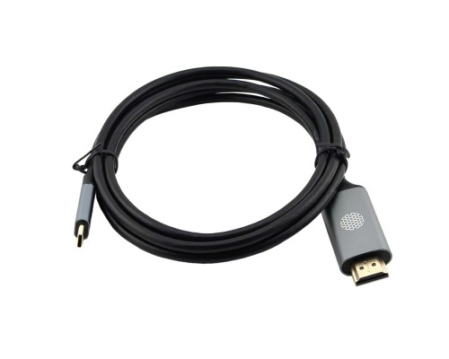 [кабели] Кабель аудио-видео Cactus CS-USBC-HDMI-2-2 USB Type-C (m)/HDMI (m) 2м. позолоч.конт. черный