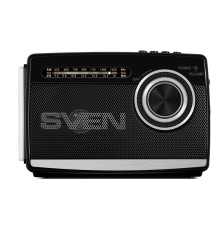 SVEN АС SRP-155, чёрный (3 Вт, Bluetooth, FM/AM/SW, USB, microSD, фонарь, встроенный аккумулятор)