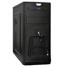 Exegate EX299165RUS Корпус Miditower ExeGate CP-603UB-UNS500 (ATX, БП UNS500 с вент. 12см, 2*USB, аудио, черный)