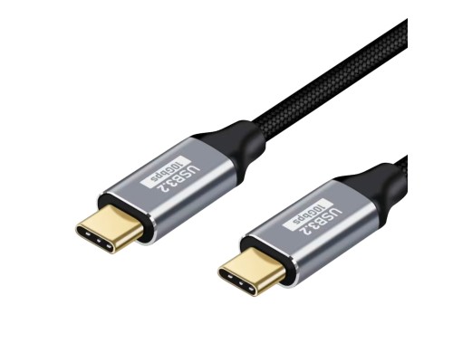 [кабели] Bion Кабель USB Type-C - Type-C (CM/CM), 100W, USB 3.1 Gen2, 4K@60Hz, 10 Гбит/с, 3 м, тканевая оплётка, черный [BXP-CCP-USBC3.1-CMCM-030M-B]
