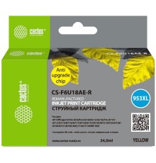 Картридж струйный Cactus CS-F6U18AE-R 953XL желтый (24мл) для HP OJ Pro 7740/8210/8218/8710/8715