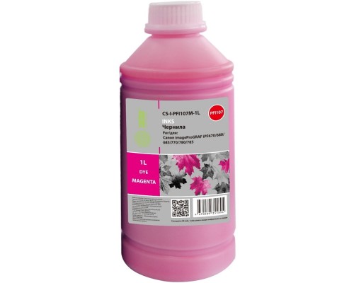 [расходные материалы] Чернила Cactus CS-I-PFI107M-1L PFI-107 пурпурный1000мл для Canon imageProGRAF iPF670/680/685/770/780/785