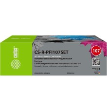Картридж перезаправляемый струйный Cactus CS-R-PFI107SET набор 5шт.упак. для Canon imageProGRAF iPF670/680/685/770/780/785 без чипа