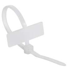 Rexant (07-0106) Хомут под маркер нейлоновый 100x2,5мм белый (100 шт/уп)