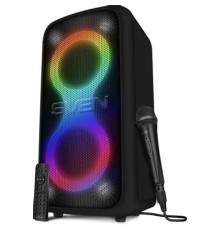 Колонка порт. Sven PS-1000 черный 160W 1.0 BT/3.5Jack 10м 8000mAh (SV-022686)