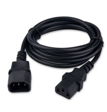 Гарнизон Кабель питания C13-C14, 3x0.5мм2, 6А, CCA, с заземлением, 1.8м, черный, пакет (GPC-189-0.5-1.8M)