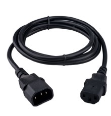 Гарнизон Кабель питания C13-C14, 3x0.75мм2, 10А, CCA, с заземлением, 1.8м, черный, пакет (GPC-189-0.75-1.8M)