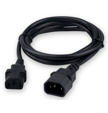 Гарнизон Кабель питания C13-C14, 3x1.0мм2, 16А, CCA, с заземлением, 1.8м, черный, пакет (GPC-189-1-1.8M)