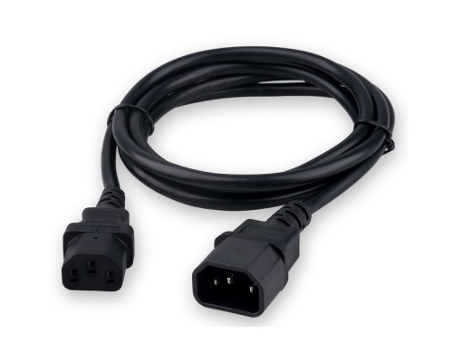 [кабели] Гарнизон Кабель питания C13-C14, 3x1.0мм2, 16А, CCA, с заземлением, 1.8м, черный, пакет (GPC-189-1-1.8M)