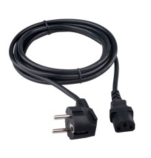 Гарнизон Кабель питания Schuko-C13, 3x0.75мм2, 10А, CCA, с заземлением, 3м, черный, пакет (GPC-186-0.75-3M)