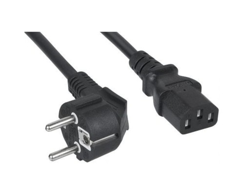 [кабель] Кабель питания Filum FL-PC-SH90/C13-C2-1.8-BK ПВС-АП 3x1.5 CEE 7/7(Schuko) угловая - C13, 220/250В, 10А, чёрный, 1.8м (1005446)