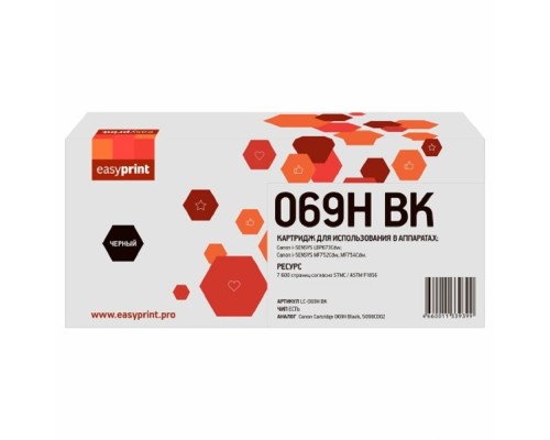 [Расходные материалы]  069H Картридж EasyPrint LC-069H BK для Canon i-SENSYS LBP673Cdw/MF752Cdw/MF754Cdw (7600 стр.) черный, с чипом
