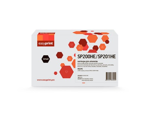 [Расходные материалы]             Картридж EasyPrint LR-SP200HE/SP201HE для Ricoh SP200/210/211/212/220 (2600стр.) черный, с чипом, 407254/407262