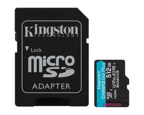 [Карта памяти ] Micro SecureDigital 512GB Kingston SDCG4/512GB Canvas Go! Plus V10 A2 + adapter