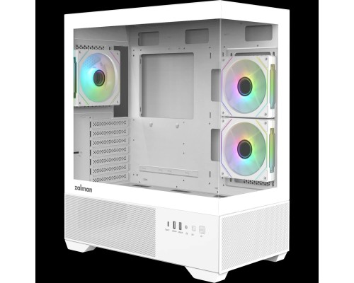 [Корпус] корпус ZALMAN CHRONIX, ATX, WHITE, WINDOW, 1xCombo (3.5’’ or 2.5’’), 1x3.5’’HDD, 2x2.5’’SSD, 1xUSB2.0, 1xUSB3.0, 1xUSB Type-C, SIDE 2x120mm ARGB, REAR 1x120mm ARGB