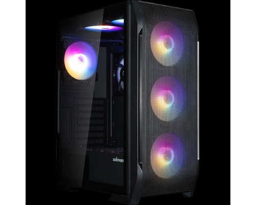 [Корпус] корпус ZALMAN N7 PLUS V2, ATX, BLACK, WINDOW, 1xCombo (3.5” or 2.5”), 1 x 3.5”, 3 x 2.5”, 2xUSB2.0, 1xUSB3.0, FRONT 3x120mm RGB, REAR 1x120mm RGB, TOP 2x120mm RGB, SIDE 1x120mm