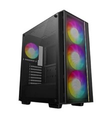 Deepcool MATREXX 55 MESH V4 без БП, боковое окно (закаленное стекло), 3xARGB LED 140мм вентилятора спереди, 1xARGB LED 120мм вентилятор сзади, черный, ATX