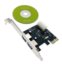 Espada Контроллер PCI-E, USB3.0 2 порта , чип ASM1042, модель EU30A2 (46048)