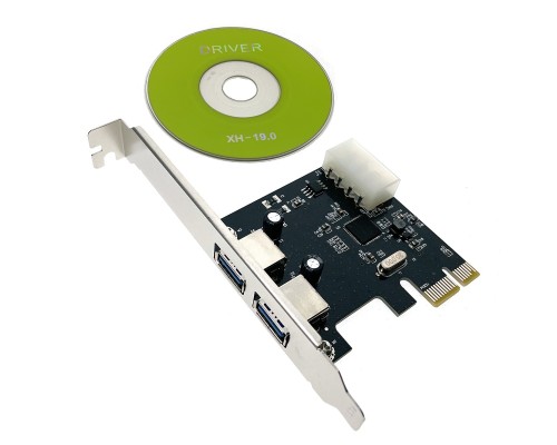 [Контроллер] Espada Контроллер PCI-E, USB3.0 2 порта , чип ASM1042, модель EU30A2 (46048)