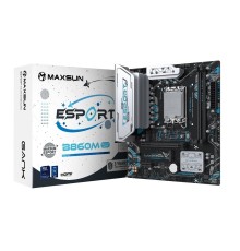 MAXSUN MS-eSport B860M GANK WIFI (Socket 1851, mATX, 2*DDR5(96Gb), DP/HDMI, 2xSATA3, 2*M.2,xPCI-Ex16 xPCI-Ex1, 2*USB 2.0, 4*USB 3.2, LAN 1*1G, Bluetooth, Wi-Fi6, ARGB, RTL)