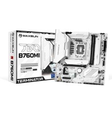 MAXSUN MS-Terminator B760M GKD5 ICE (Socket 1700, mATX, 2*DDR5(96Gb), DP/HDMI, 3*SATA3, 4*M.2, 1*PCIEx16/1*PCIEx4, 6*USB2.0, 2*USB 3.2, LAN 1*2.5G, ARGB, white, RTL)