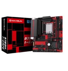 MAXSUN MS-B760M I-CAFE (Socket 1700, mATX, 2*DDR5(96Gb), DP/HDMI, 2*SATA3, 3*M.2, 1*PCIEx16/1*PCIEx4, 6*USB 2.0, 2*USB 3.2 Gen1, LAN 1*2,5G, ARGB, black-red, RTL)